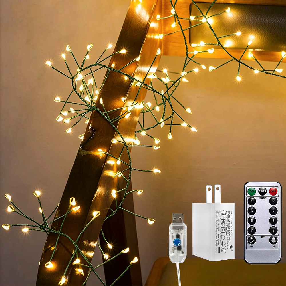 Green Wire Firecracker Fairy Lights