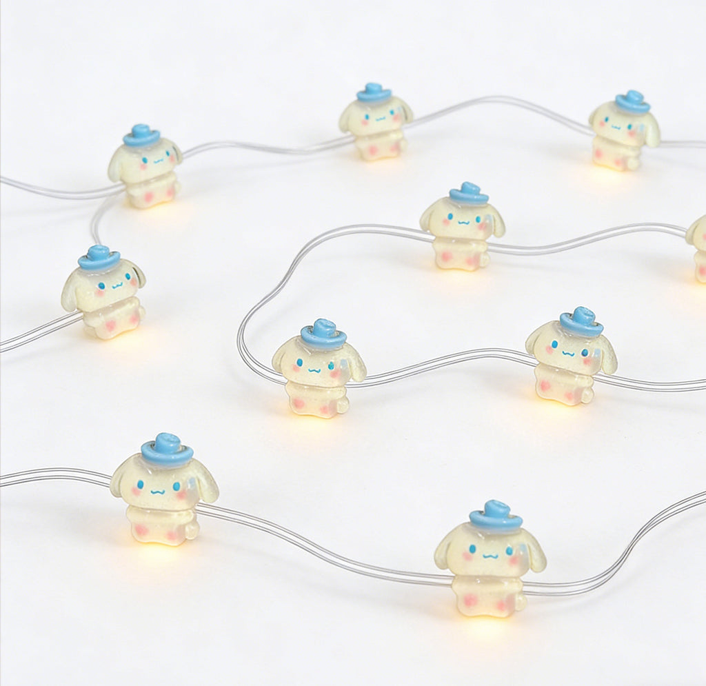 Blue Hat Puppy Fairy Lights