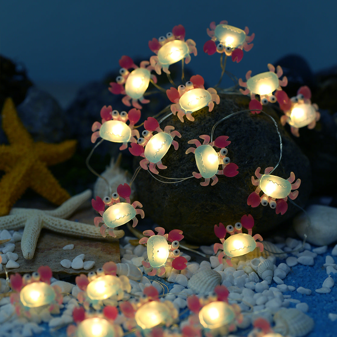 crab fairy lights for bedroom