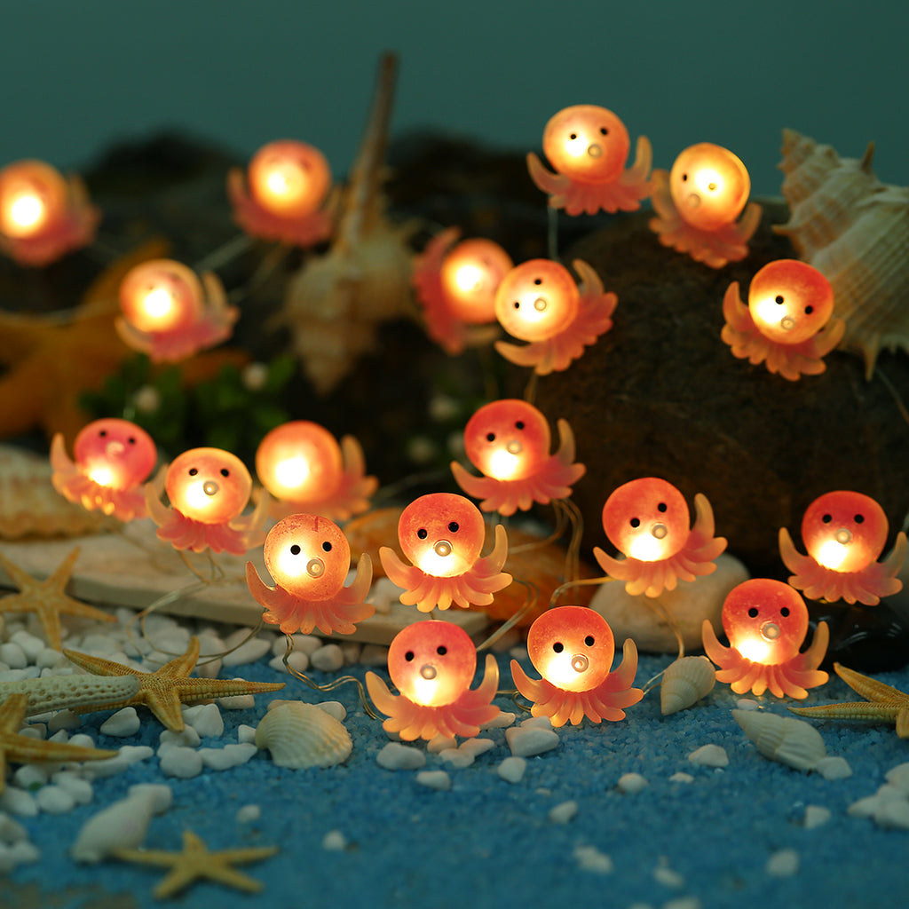 Octopus Fairy String Lights 10ft 30 Warm White LED
