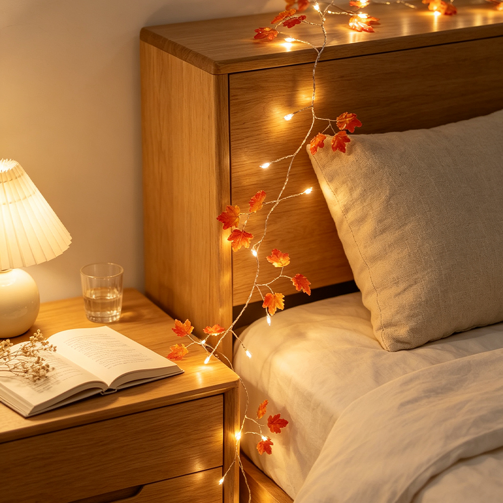 Maple Leaf Firecracker String Lights