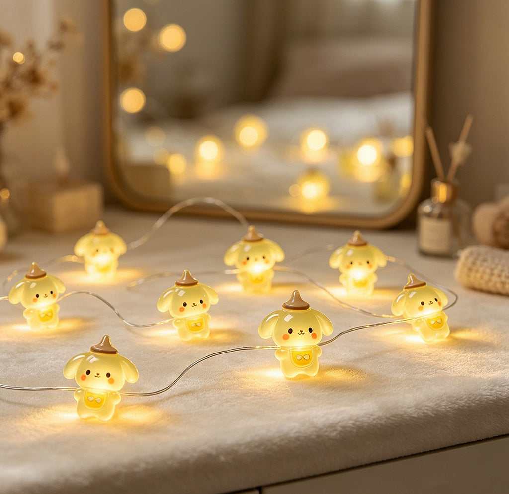 Pompom Pudding Dog Fairy Lights