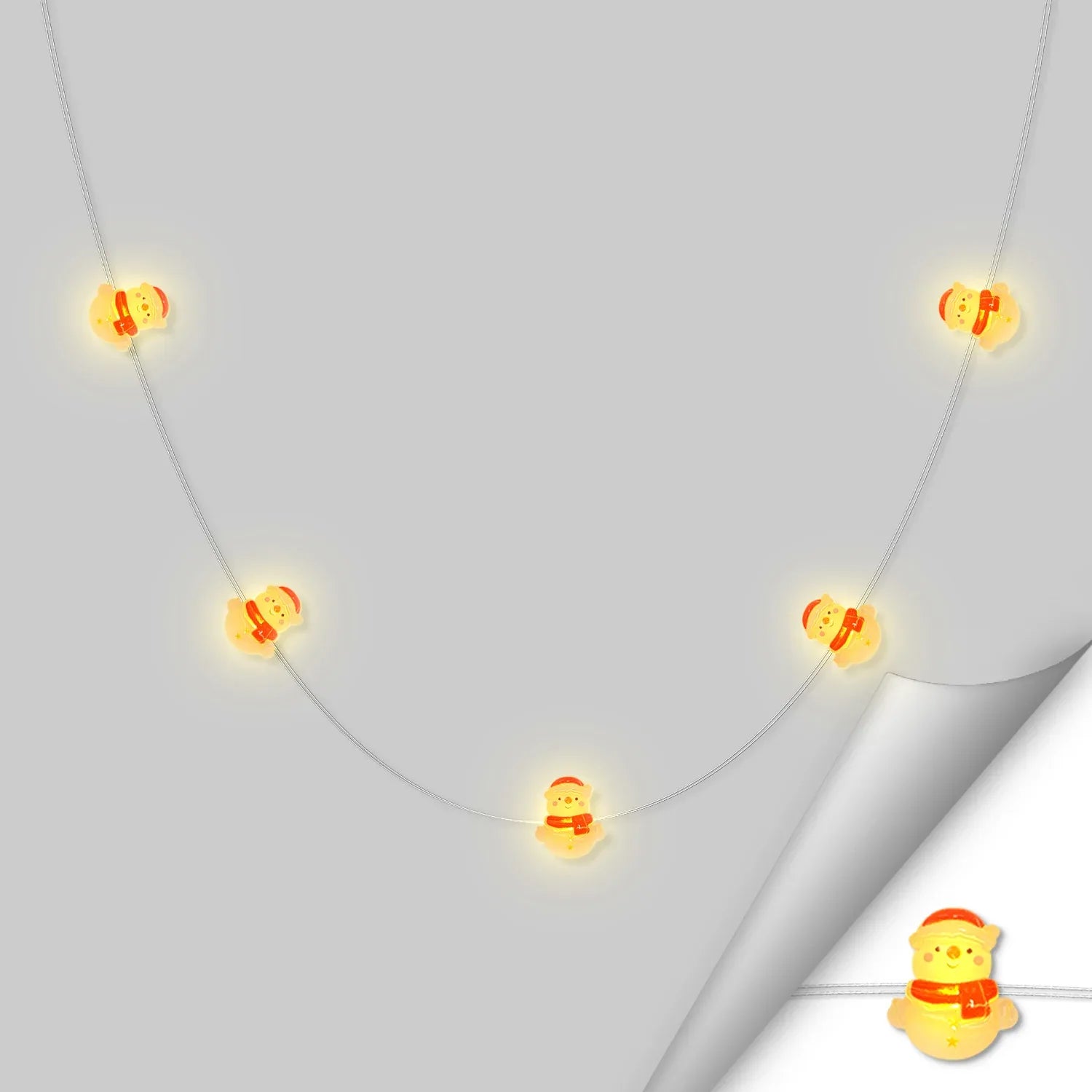 Red Scarf Snowman Fairy Lights - Jcfyoo Lights
