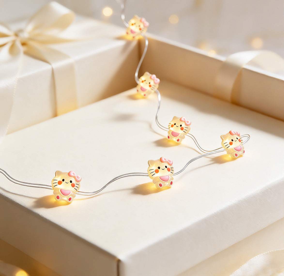 Sleepy Kitten Fairy Lights 10ft 30 LED