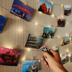 Photo Clip String Lights, 33ft, 100 Warm LEDs, 50 Clips