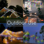 33ft Bulb String Lights, 66 Warm White LEDs