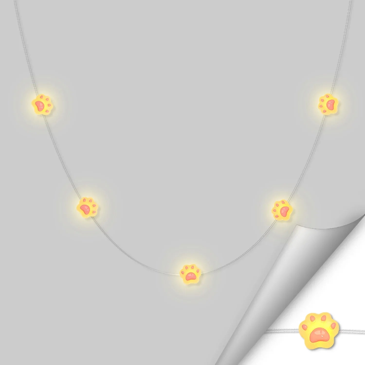 Pink Bear Paw Fairy Lights - Jcfyoo Lights