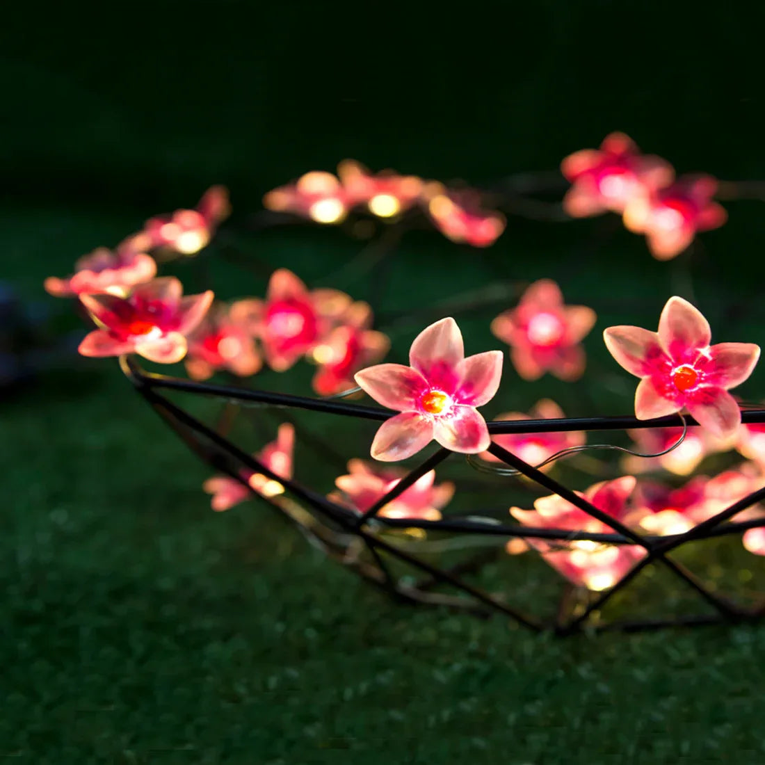 Pink Flower Fairy Lights - Battery Powered - Jcfyoo Lights