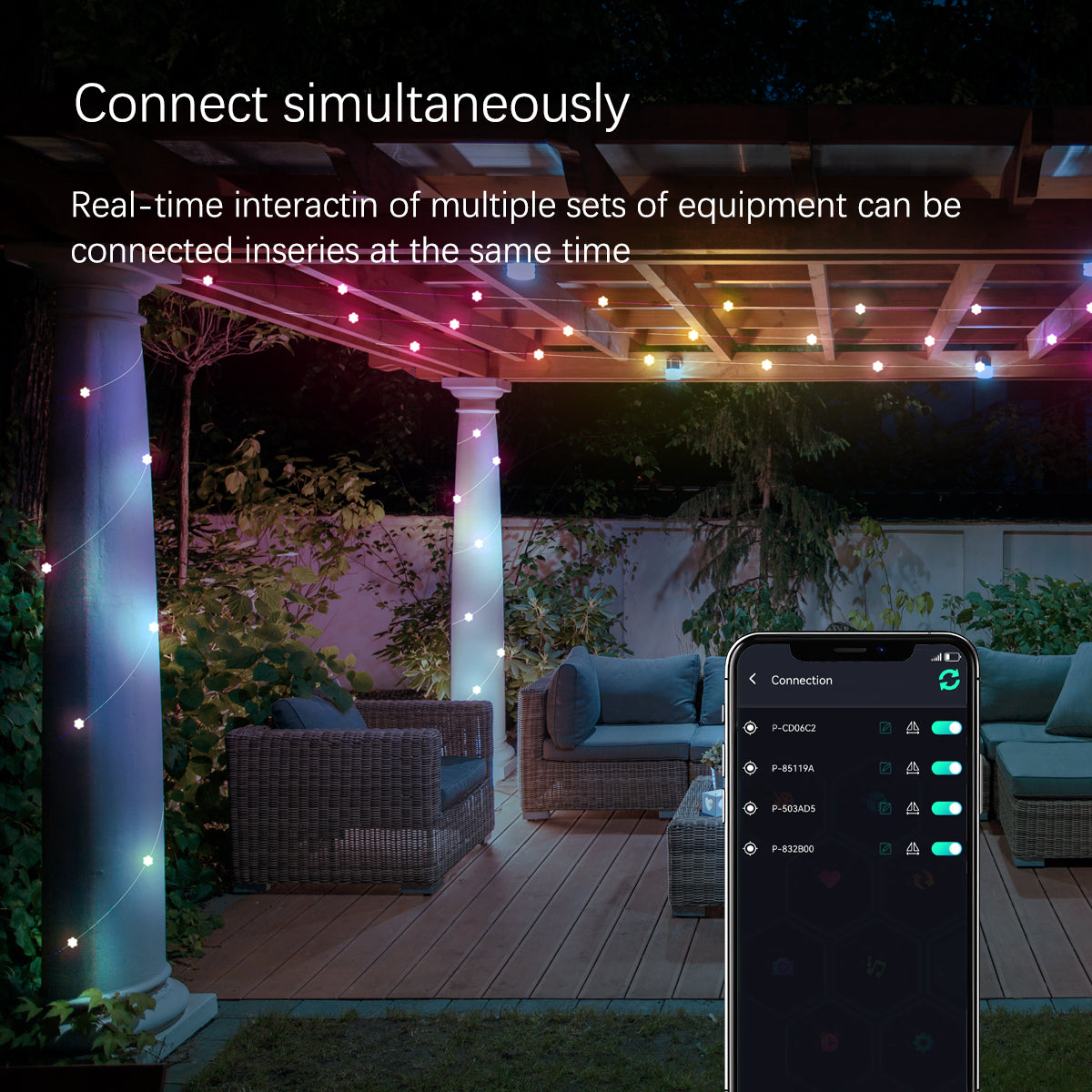 RGB Flower String Lights