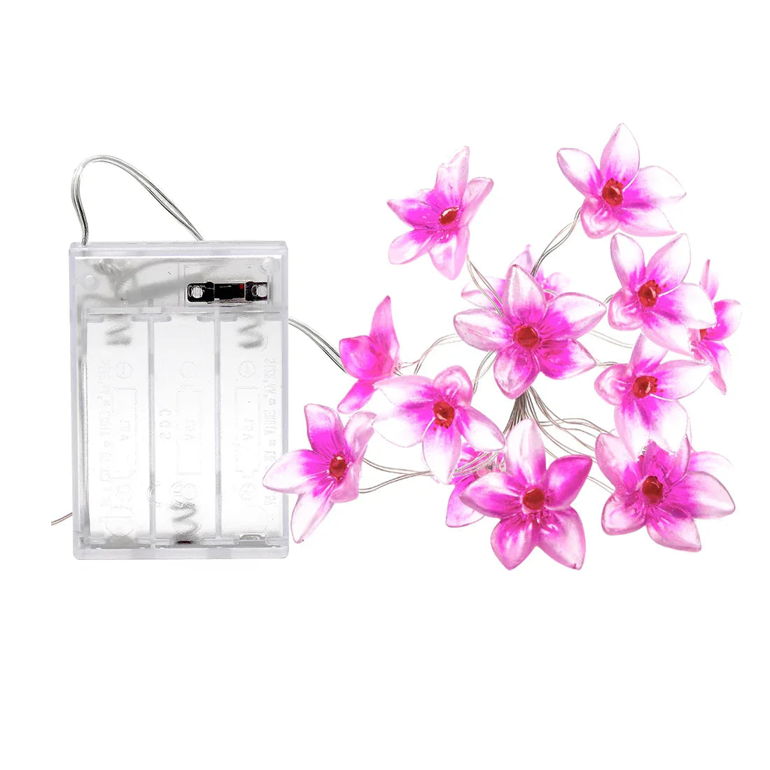 Pink Flower Fairy Lights - Battery Powered - Jcfyoo Lights