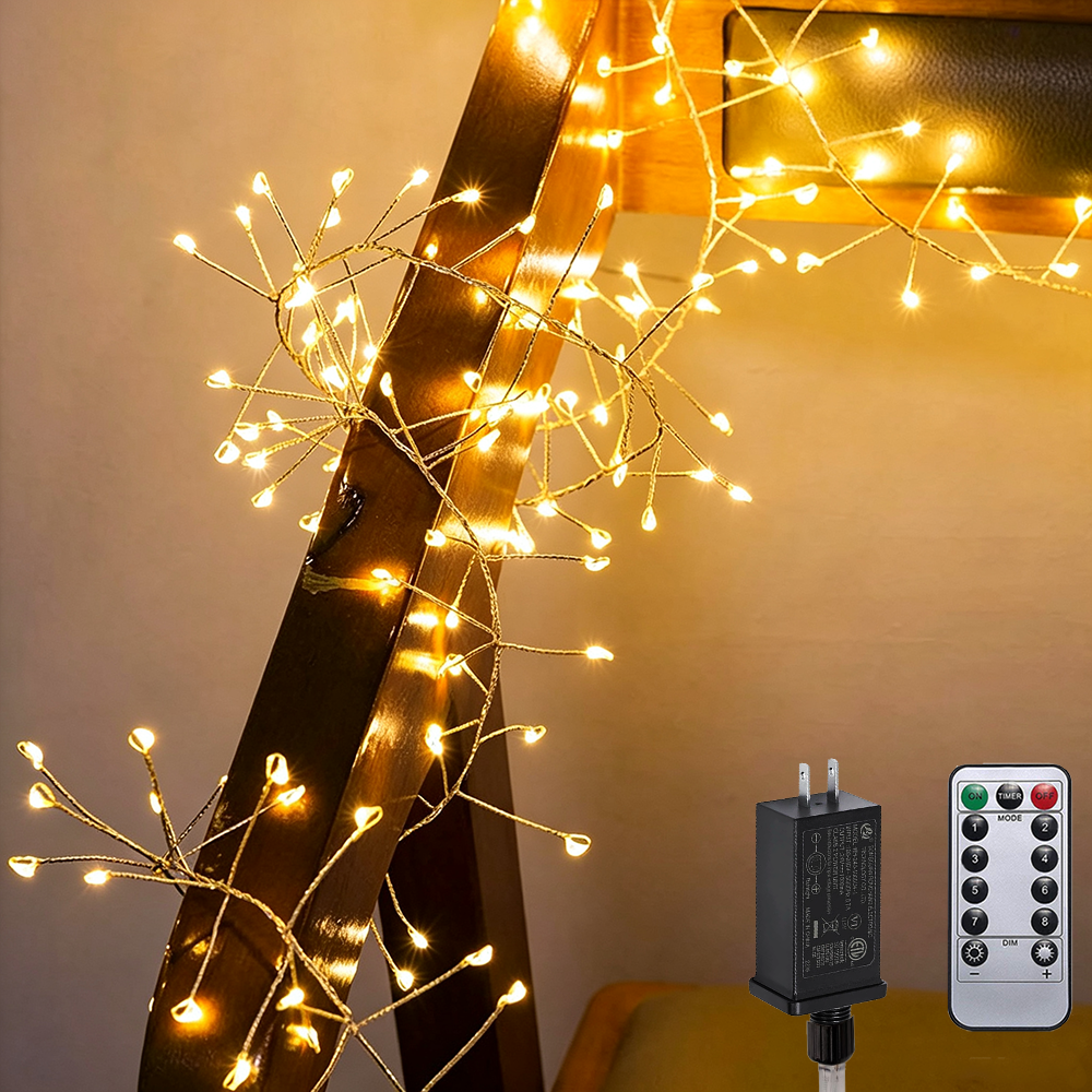 Silver Wire Firecracker Fairy Lights