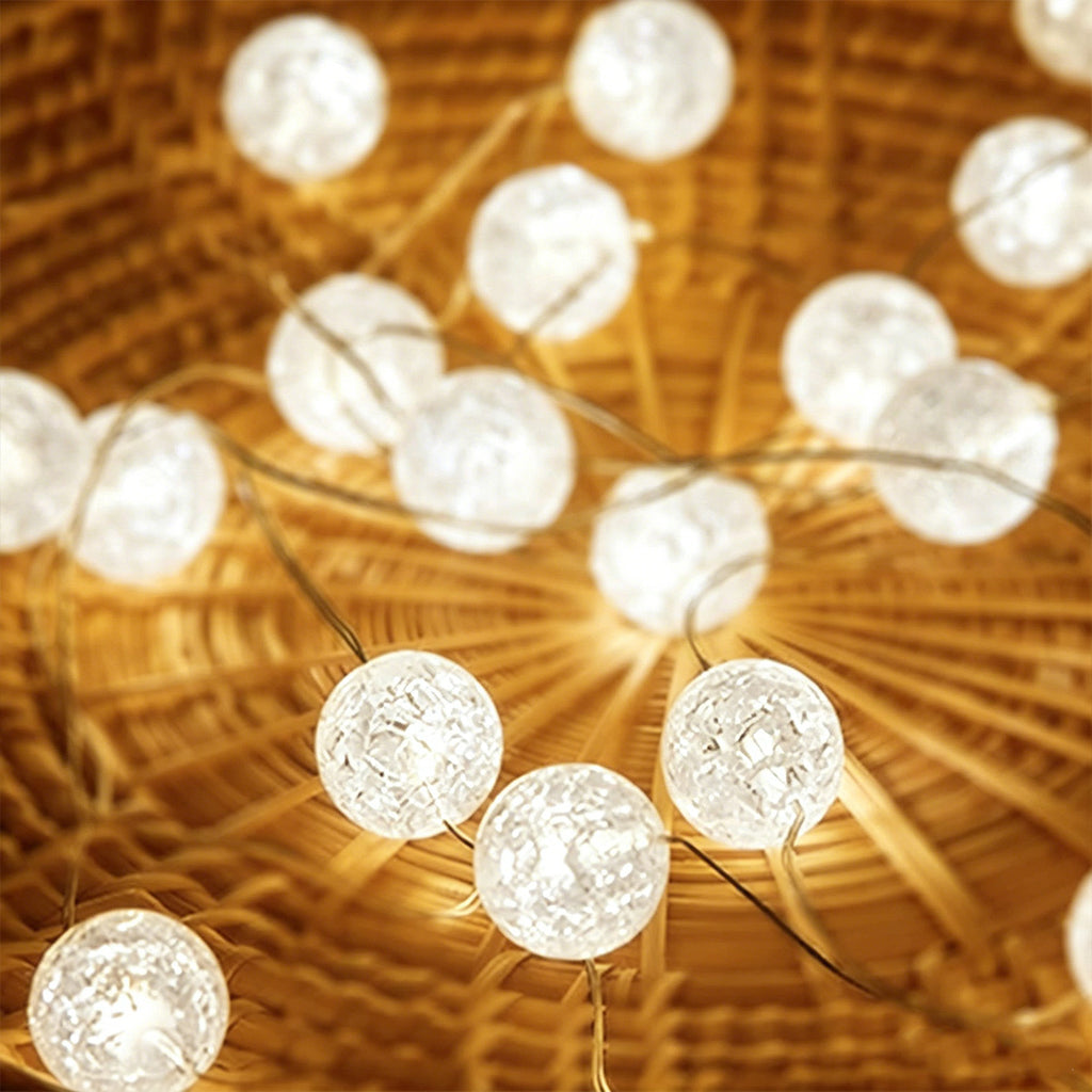 Crackle Ball Globe String Lights, 10ft, 30 LED