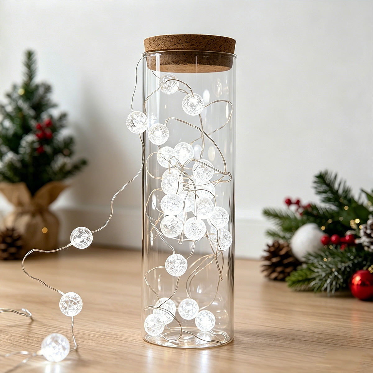 Crackle Ball Globe String Lights, 10ft, 30 LED