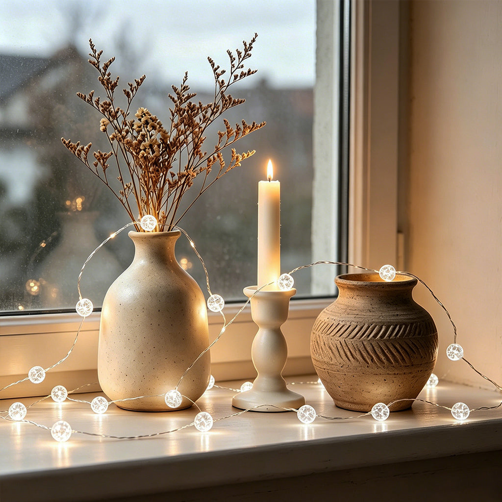 Crackle Ball Globe String Lights, 10ft, 30 LED