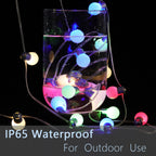 33ft Bulb String Lights, 66 Warm White LEDs