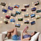 Photo Clip String Lights, 33ft, 100 Warm LEDs, 50 Clips