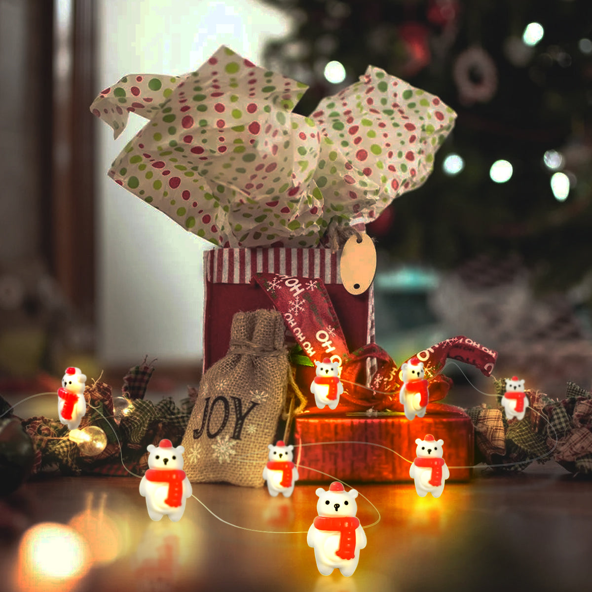 Scarf Bear Fairy Lights 10ft 30 LED