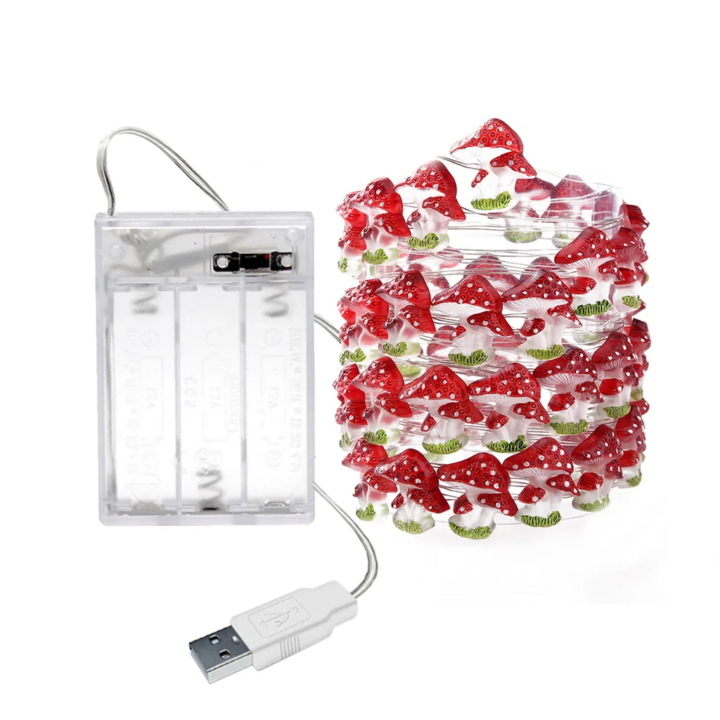 Mushroom Fairy Lights - Jcfyoo Lights