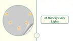 M Hat Pig Fairy Lights by@Outfy