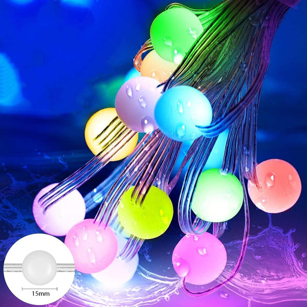 RGB Globe String Lights with Remote & App Control